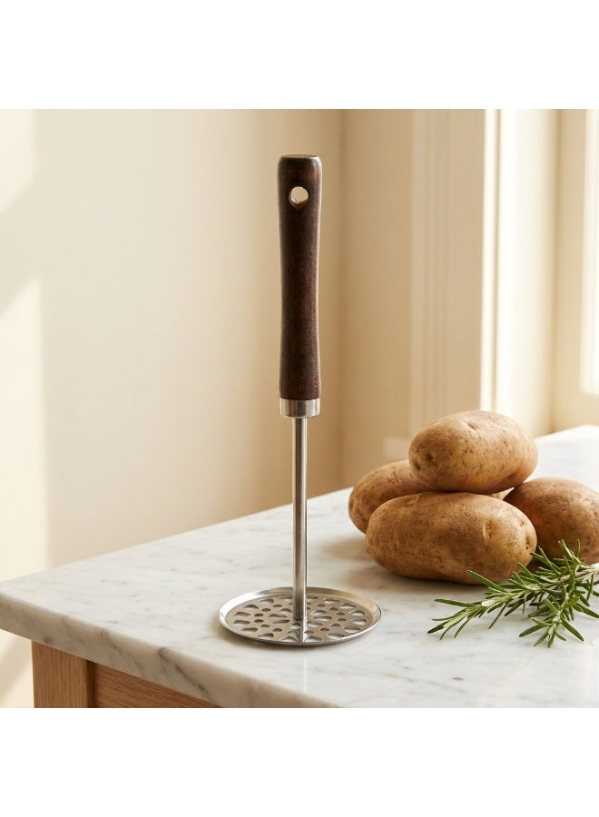 TASTRADE Stainless Steel Potato Masher with Wooden Handle - Heavy Duty Vegetable Masher & Baby Food Maker, Ergonomic Non-Slip Grip for Comfortable Use, Rust Resistant Durable Kitchen Gadget, Easy to Clean Dishwasher Safe, Perfect for Mashed Potatoes Guacamole Beans Fruits - Image 3